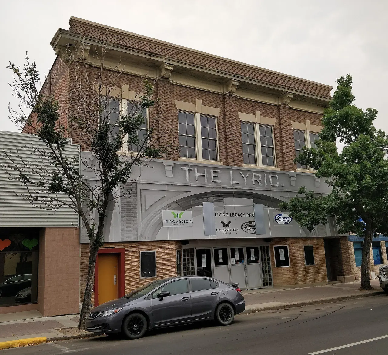 The Lyric Theatre building, downtown Swift Current, 2020